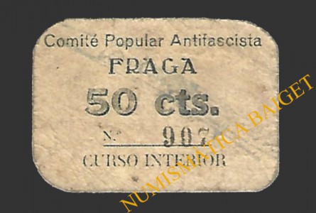 FRAGA (Huesca) 50 céntimos, 1937 
