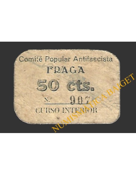 FRAGA (Huesca) 50 céntimos, 1937 