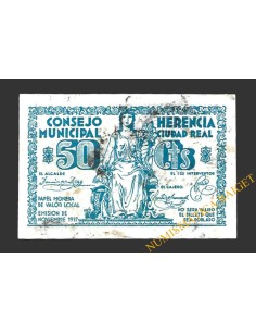 HERENCIA (Ciudad Real) 50 céntimos, noviembre de 1937 