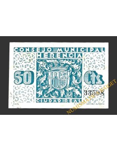 HERENCIA (Ciudad Real) 50 céntimos, noviembre de 1937  2