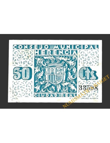 HERENCIA (Ciudad Real) 50 céntimos, noviembre de 1937 