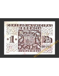 HERENCIA (Ciudad Real) 1 peseta, noviembre de 1937  2