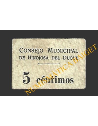 HINOJOSA DEL DUQUE (Córdoba) 25 céntimos, 1937 