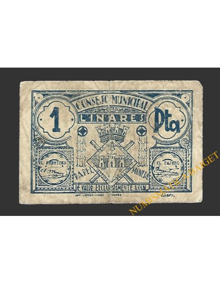 LINARES (Jaén) 1 peseta, 1937