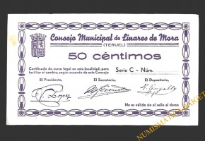 LINARES DE MORA (Teruel) 50 céntimos, 1937