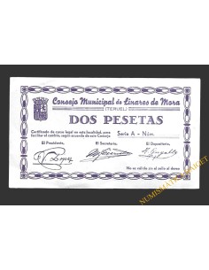 LINARES DE MORA (Teruel) 2 pesetas, 1937