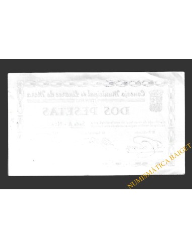 LINARES DE MORA (Teruel) 2 pesetas, 1937