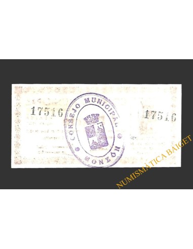MONZÓN (Huesca) 1 peseta, agosto de 1937