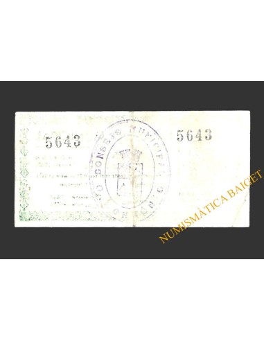 MONZÓN (Huesca) 50 céntimos, agosto de 1937