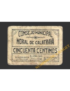 MORAL DE CALATRAVA (Ciudad Real) 50 céntimos 1937