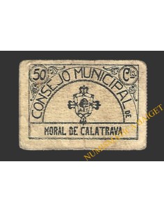 MORAL DE CALATRAVA (Ciudad Real) 50 céntimos 1937 2