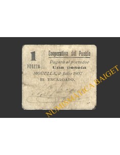 MORELLA (Castellón) 1 peseta 2 de julio de 1937