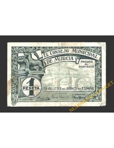 MURCIA 1 peseta, agosto de 1937