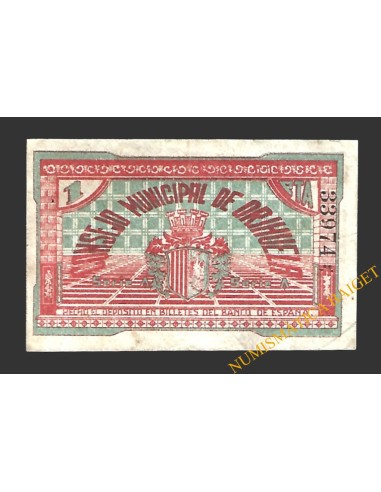 ORIHUELA (Alicante), 1 peseta, 13 de mayo de 1937