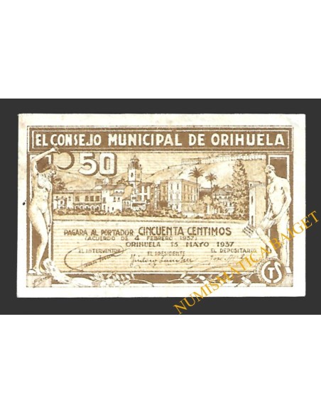 ORIHUELA (Alicante), 50 céntimos, 13 de mayo de 1937