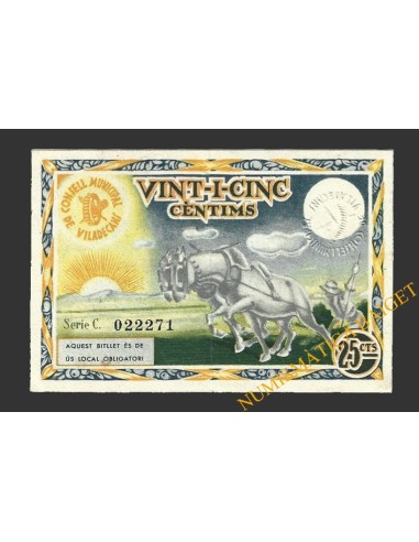 VILADECANS (Barcelona) 25 cèntims, 14 de maig del 1937