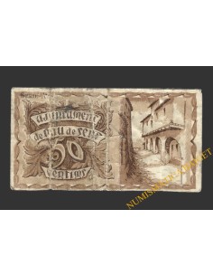PAU DE  SUERT (Girona) 50 cèntims 25 de maig del 1937 2