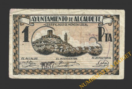 ALCAUDETE (Jaén) 1 peseta 1937 