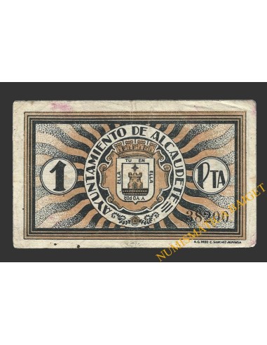 ALCAUDETE (Jaén) 1 peseta 1937 