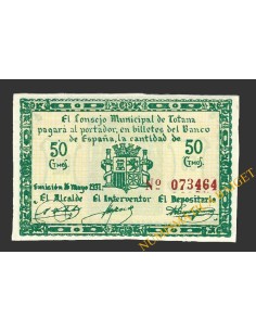 TOTANA (Murcia), 50 céntimos, 16 de mayo de 1937