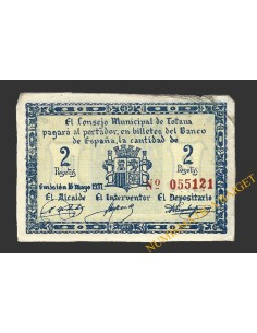 TOTANA (Murcia), 2 pesetas, 16 de mayo de 1937