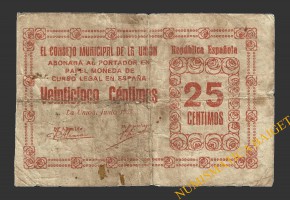 UNION, LA (Murcia), 25 céntimos junio de 1937