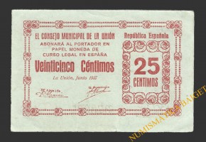 UNION, LA (Murcia), 25 céntimos junio de 1937