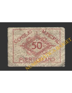 PUERTOLLANO (Ciudad Real), 50 céntimos, 1 de septiembre de 1937