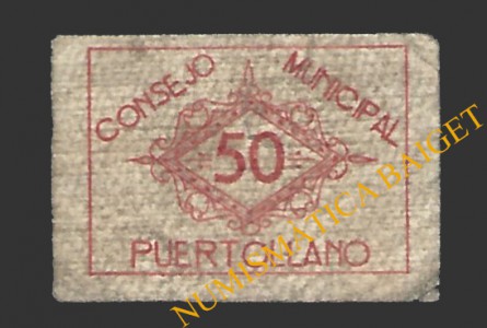 PUERTOLLANO (Ciudad Real), 50 céntimos, 1 de septiembre de 1937