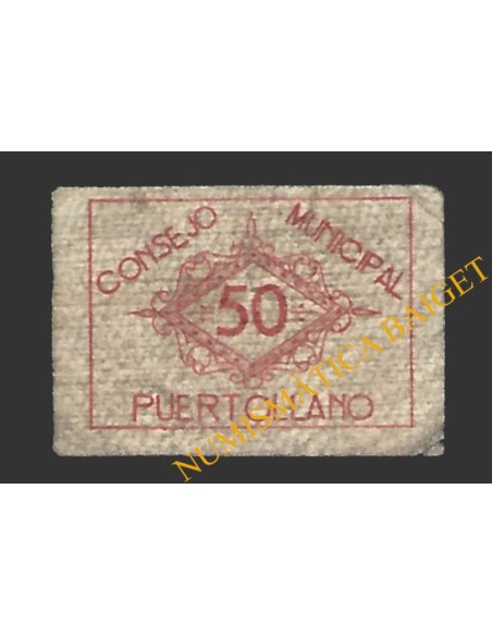 PUERTOLLANO (Ciudad Real), 50 céntimos, 1 de septiembre de 1937