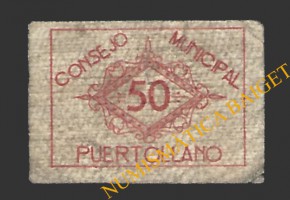 PUERTOLLANO (Ciudad Real), 50 céntimos, 1 de septiembre de 1937