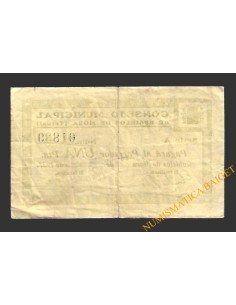 RUBIELOS DE MORA  (Teruel), 1 peseta, 18 de julio de 1937 2