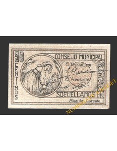 SOCUÉLLAMOS (Ciudad Real), 50 céntimos, 1937