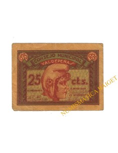 VALDEPEÑAS (Ciudad Real) 25 céntimos 1937