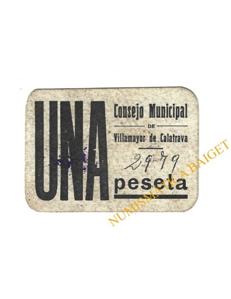 VILLAMAYOR DE CALATRAVA (Ciudad Real) 1 peseta 1937