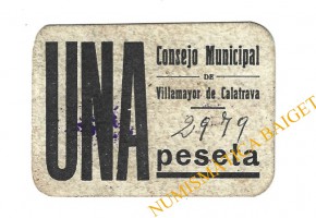 VILLAMAYOR DE CALATRAVA (Ciudad Real) 1 peseta 1937