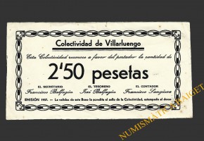 VILLARLUENGO (Teruel) 2'50 pesetas 1937