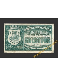 YECLA (Murcia) 50 céntimos julio de 1937
