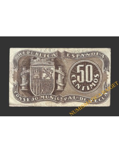 YECLA (Murcia) 50 céntimos julio de 1937