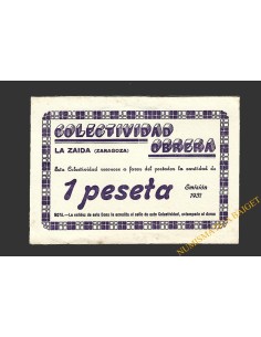 ZAIDA (Zaragoza) 1 peseta 1937