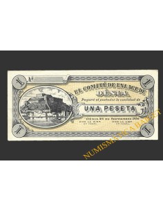 DÉNIA (Alicante) 1 peseta 1937 26 de septiembre de 1936