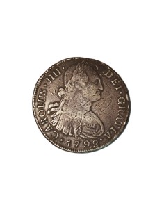 CARLOS IV - 1792. 8 REALES GUATEMALA-M