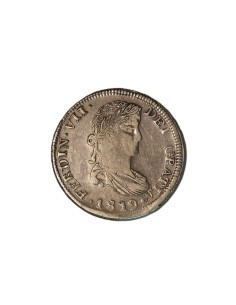 FERNANDO VII 1821, 8 REALES ZACATECAS-A.G.