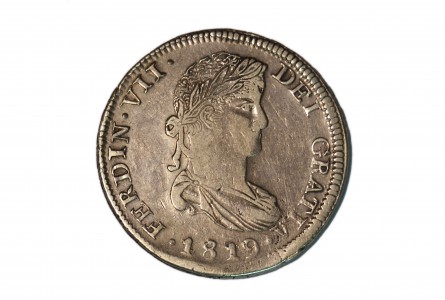 FERNANDO VII 1821, 8 REALES ZACATECAS-A.G.