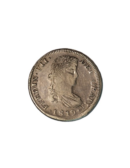FERNANDO VII 1821, 8 REALES ZACATECAS-A.G.