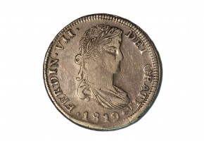 FERNANDO VII 1821, 8 REALES ZACATECAS-A.G.