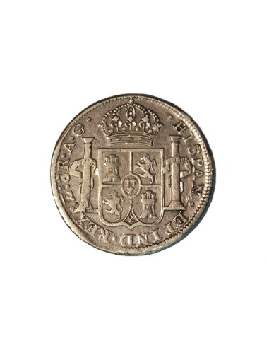 FERNANDO VII 1821, 8 REALES ZACATECAS-A.G.