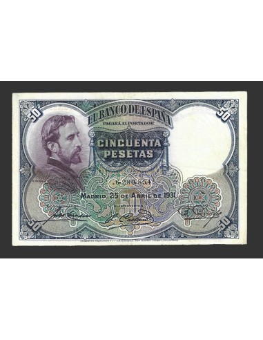 II REPÚBLICA ESPAÑOLA 50 PESETAS 1931