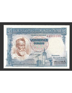 II REPÚBLICA ESPAÑOLA  25 PESETAS 1936