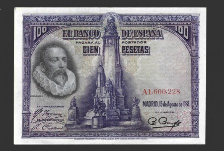ALFONSO XIII 100 PESETAS 1928 SERIE A